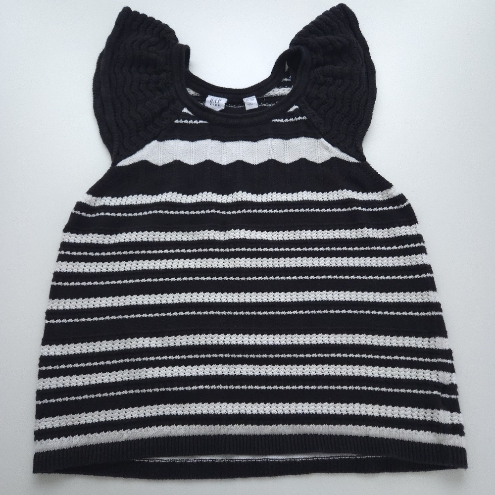 Gap Kids Black White Crochet Sweater Tank Top size XXL (14-16 Years) - Picture 2 of 13